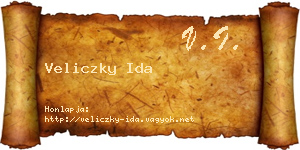 Veliczky Ida névjegykártya