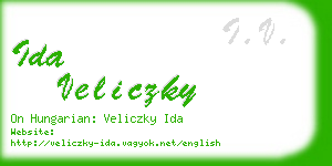 ida veliczky business card